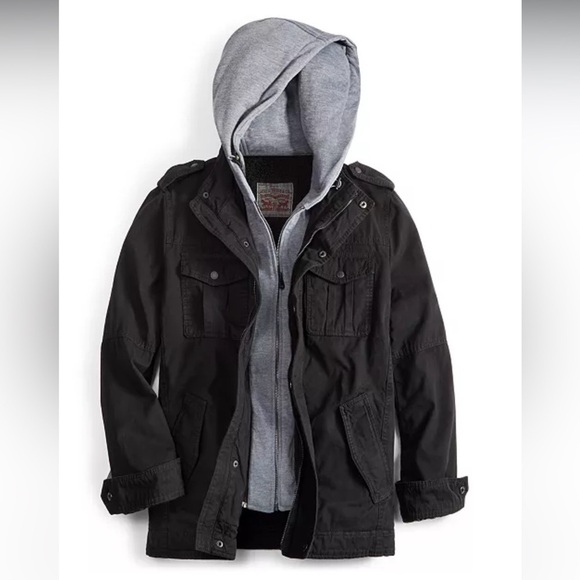 LEVI’S Sherpa Lined Two Pocket Hoooded Trucker Jacket - Picture 3 of 14